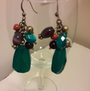 Vintage bead pierced earrings